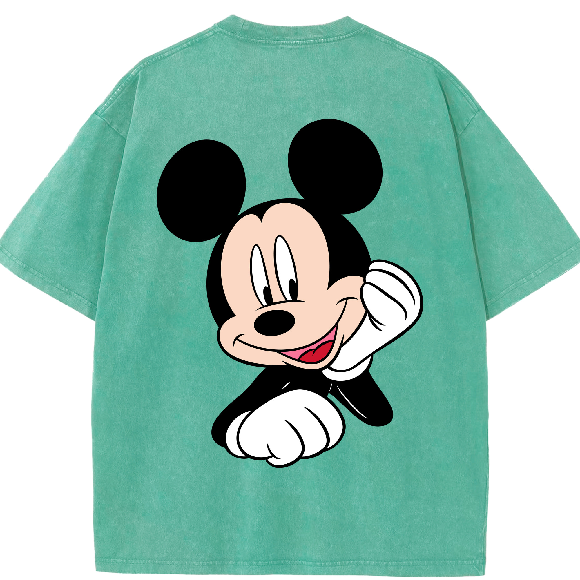 （画像用） ミッキーマウス Mickey Mouse 綿100% ヴィンテージ風 半袖Tシャツ（背面プリント）